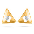 Golden Edge Clover Studs