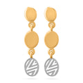 Dual-Tone Geometric Dangle Earrings