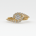 Radiant Halo Blossom Ring in 18K Yellow Gold