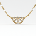 Floral Diamond Pendant Necklace β Rose, White & Yellow Gold