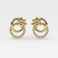 Blossom Halo Rose Gold Earrings