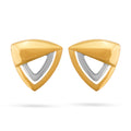Trinova Dual-Tone Stud Earrings