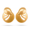 Elegant Swirl Gold Stud Earrings