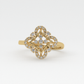 Regal Blossom Diamond Ring in 18K Gold