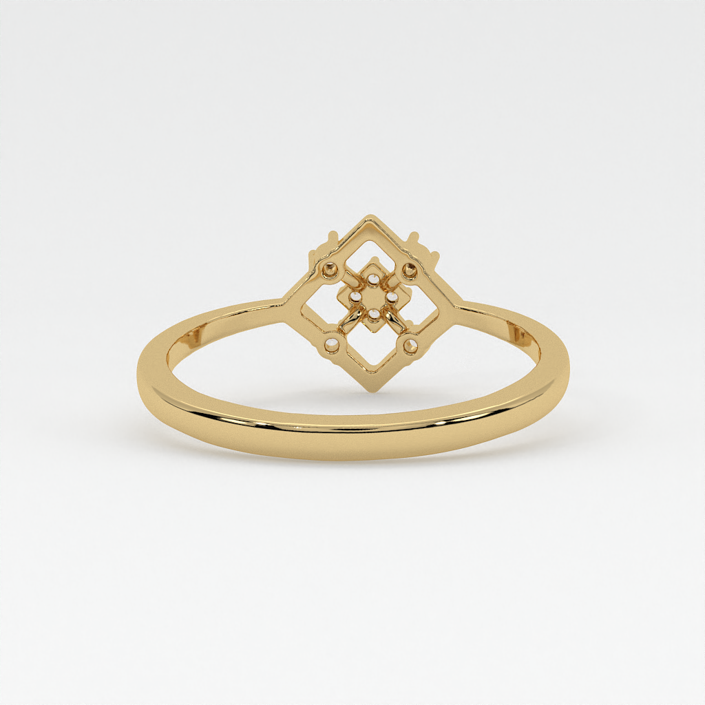 Golden Mosaic Diamond Ring