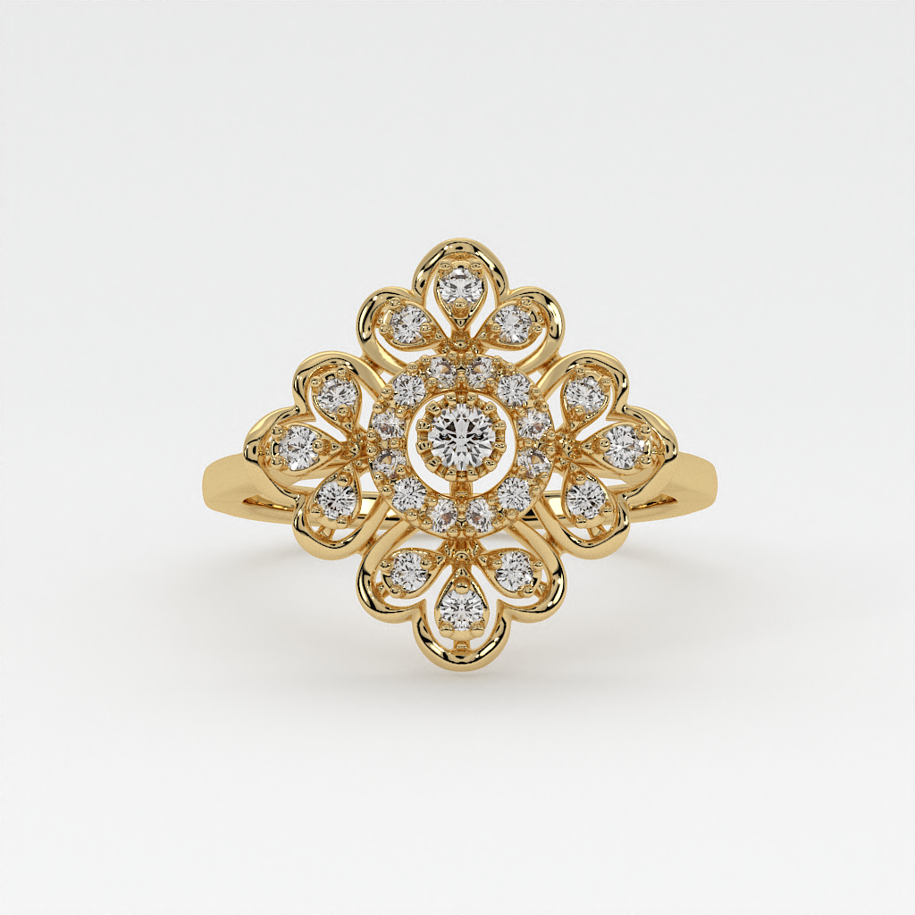 Celestial Bloom Diamond Ring