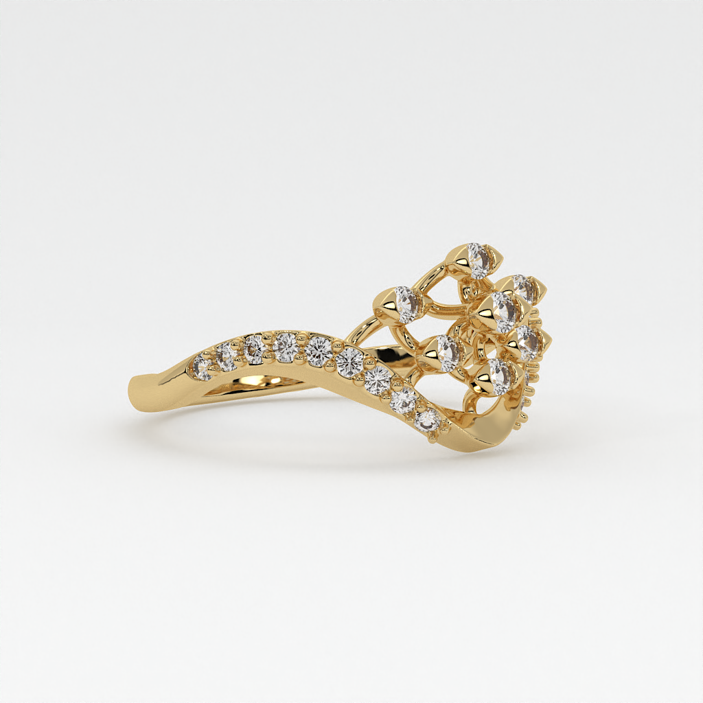 Serenity Curve Diamond Ring
