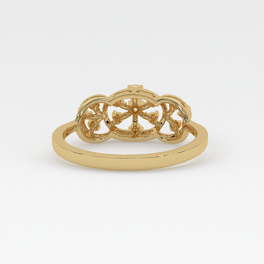 Trinity Bloom Diamond Ring