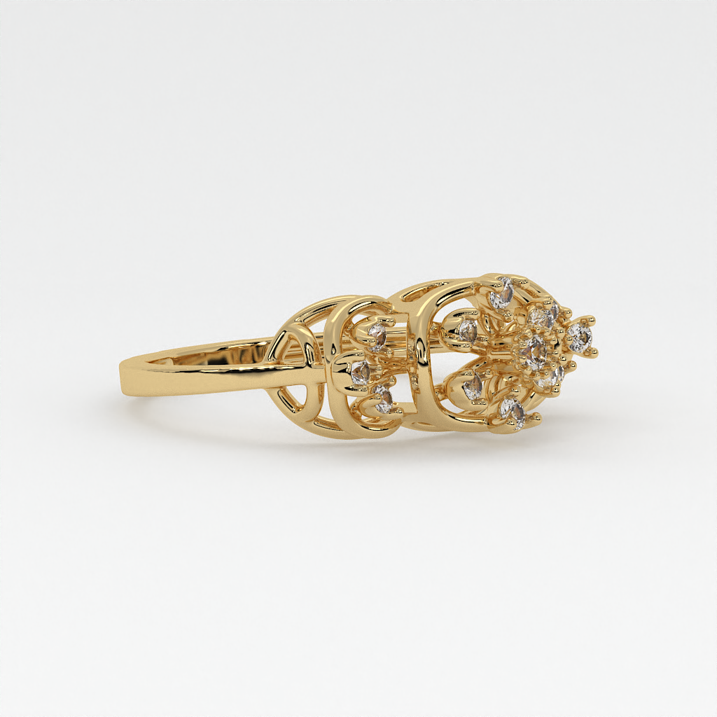 Trinity Bloom Diamond Ring
