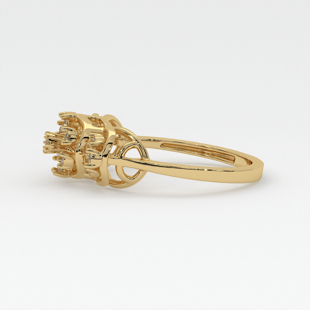 Trinity Bloom Diamond Ring