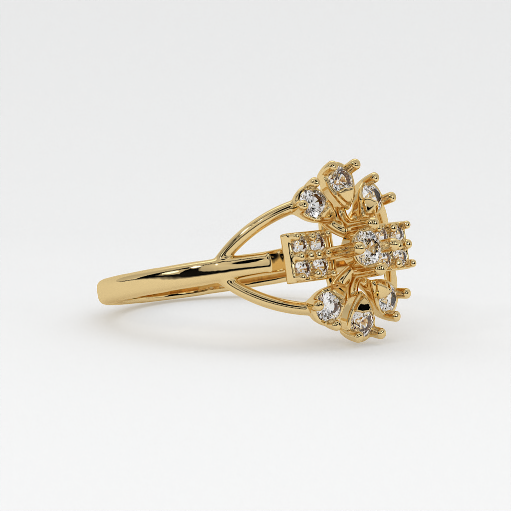 Radiant Harmony Diamond Ring