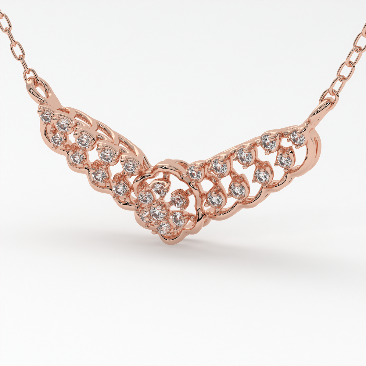 Radiant Floral Diamond Mangalsutra Pendant