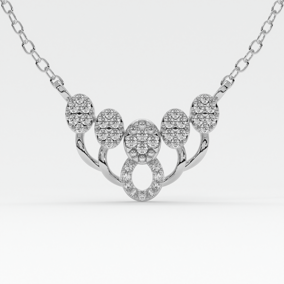 Elegant Floral Cluster Diamond Mangalsutra