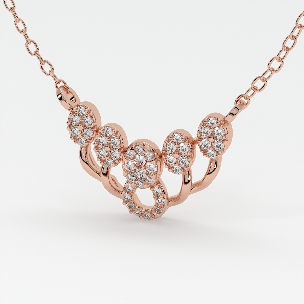 Elegant Floral Cluster Diamond Mangalsutra