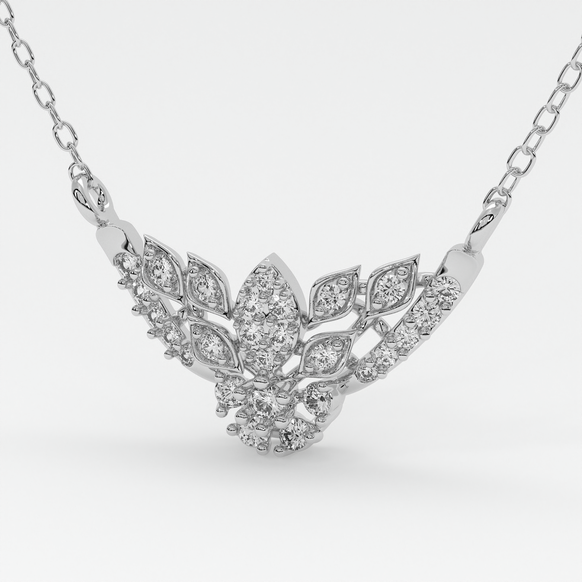 Exquisite 18K Gold Diamond Mangalsutra with Lotus-Inspired Floral Design
