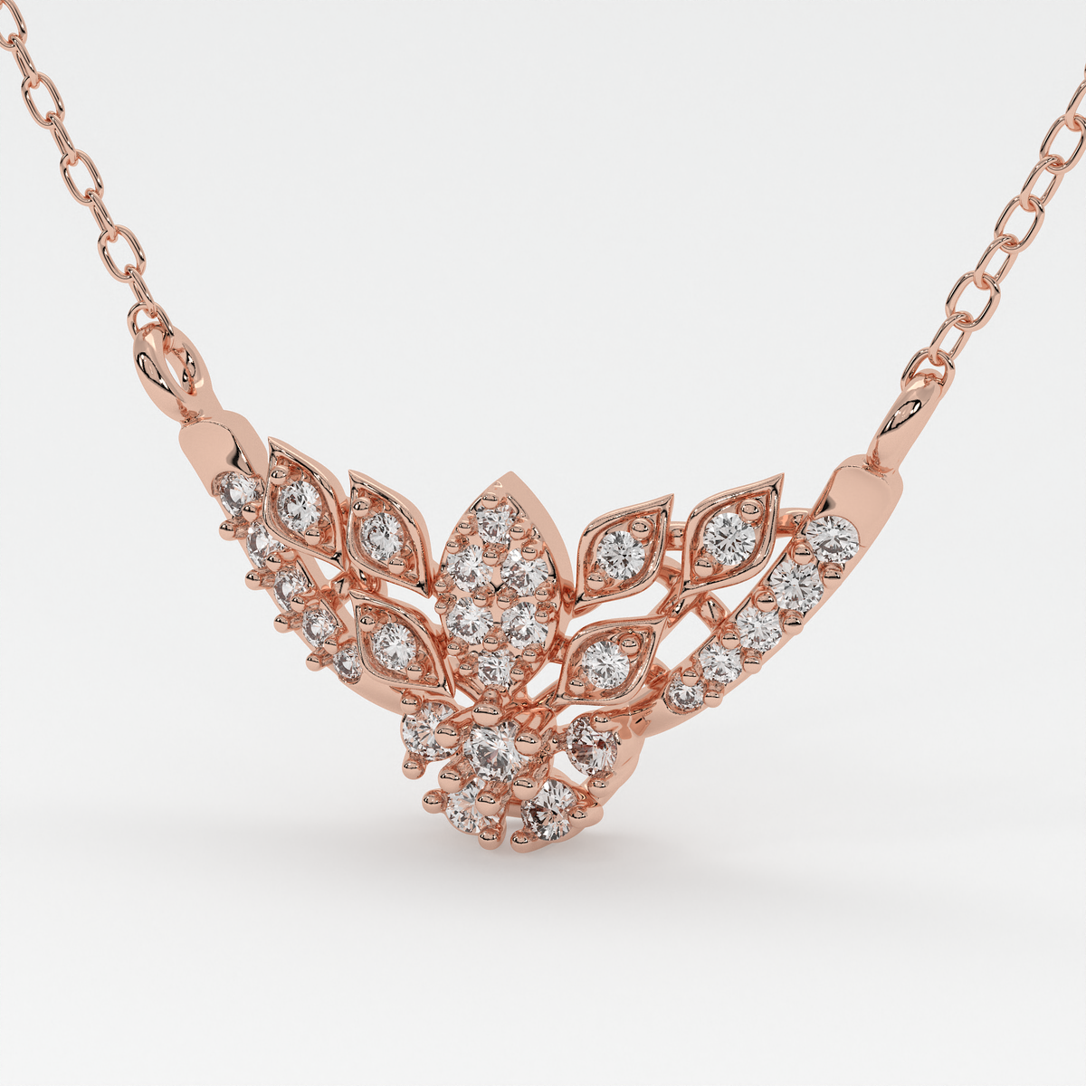 Exquisite 18K Gold Diamond Mangalsutra with Lotus-Inspired Floral Design
