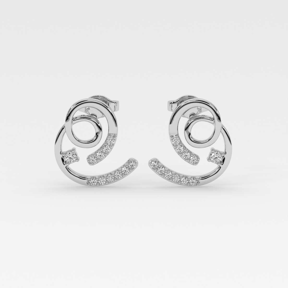 Celeste Spiral Diamond Studs