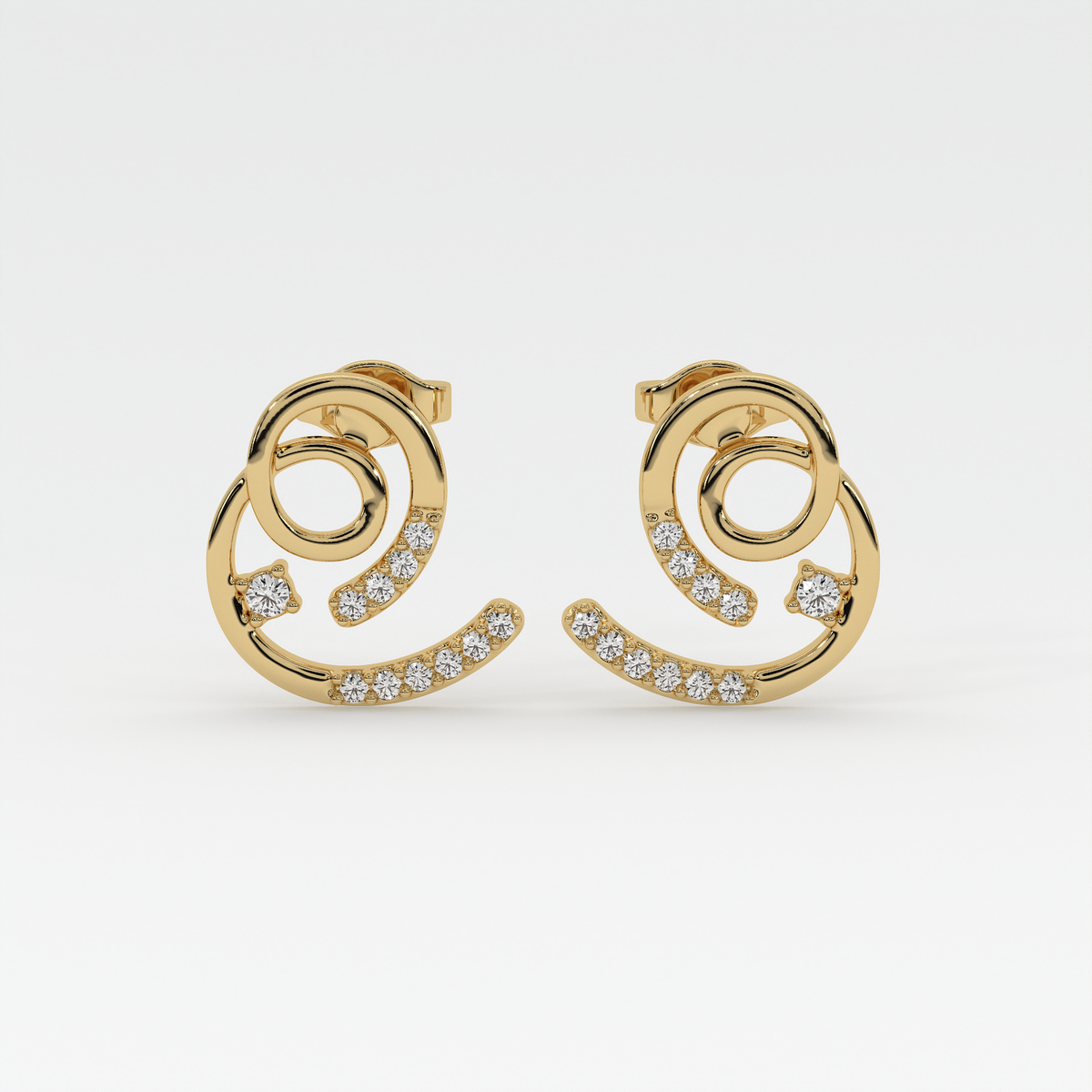 Celeste Spiral Diamond Studs