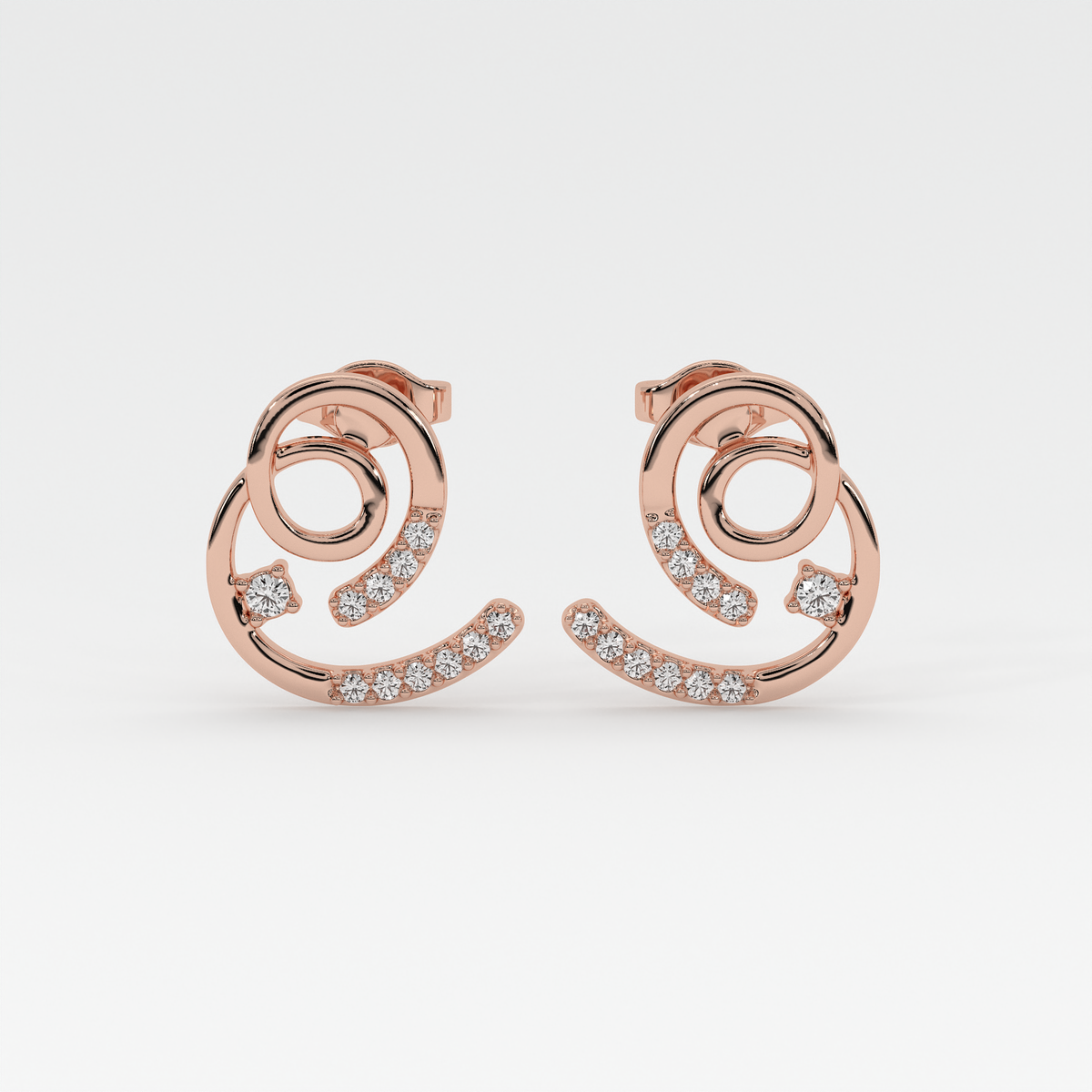 Celeste Spiral Diamond Studs