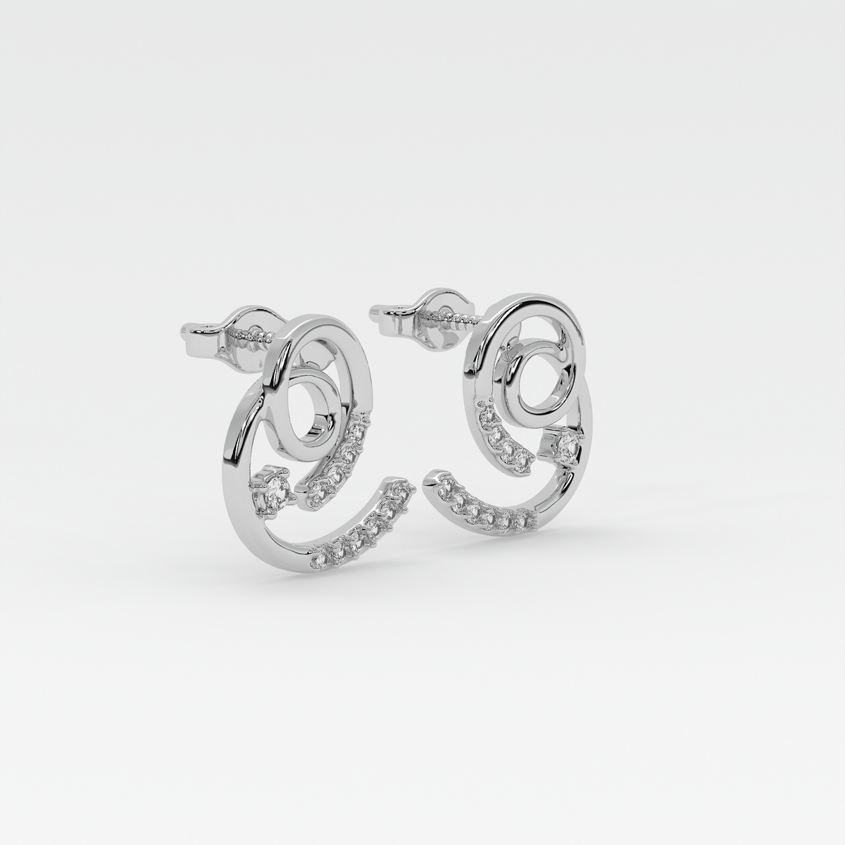 Celeste Spiral Diamond Studs