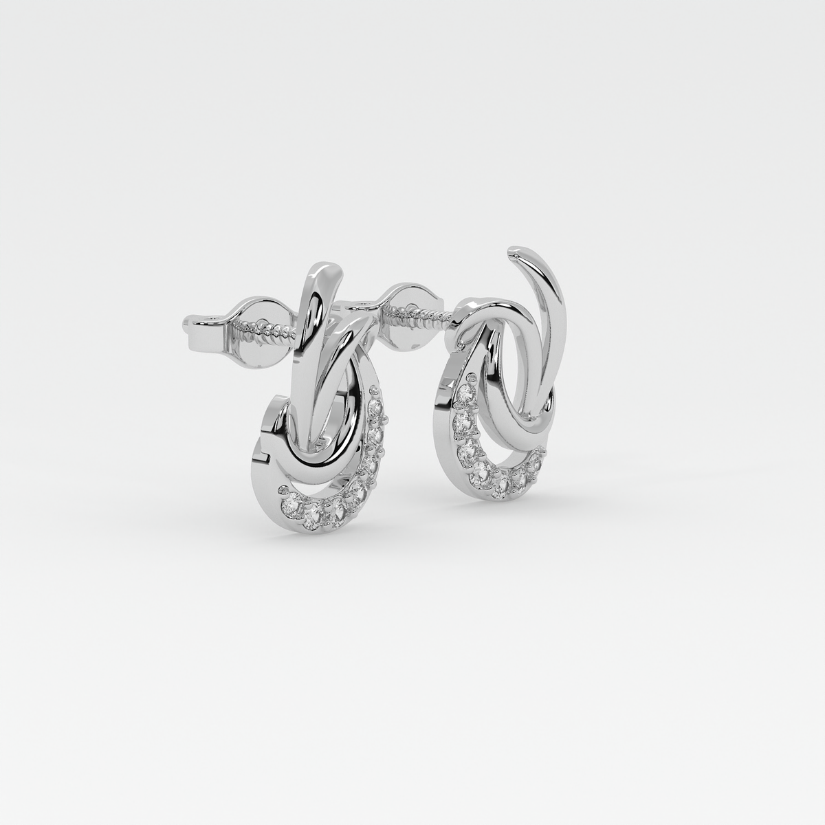 Celestia Loop Diamond Earrings