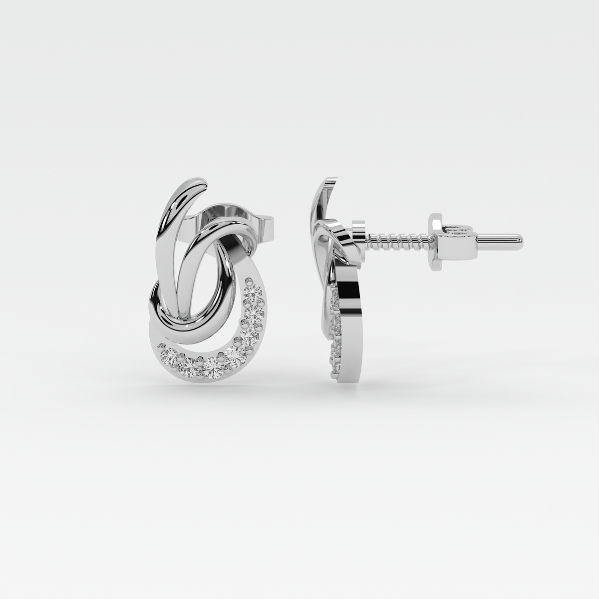 Celestia Loop Diamond Earrings