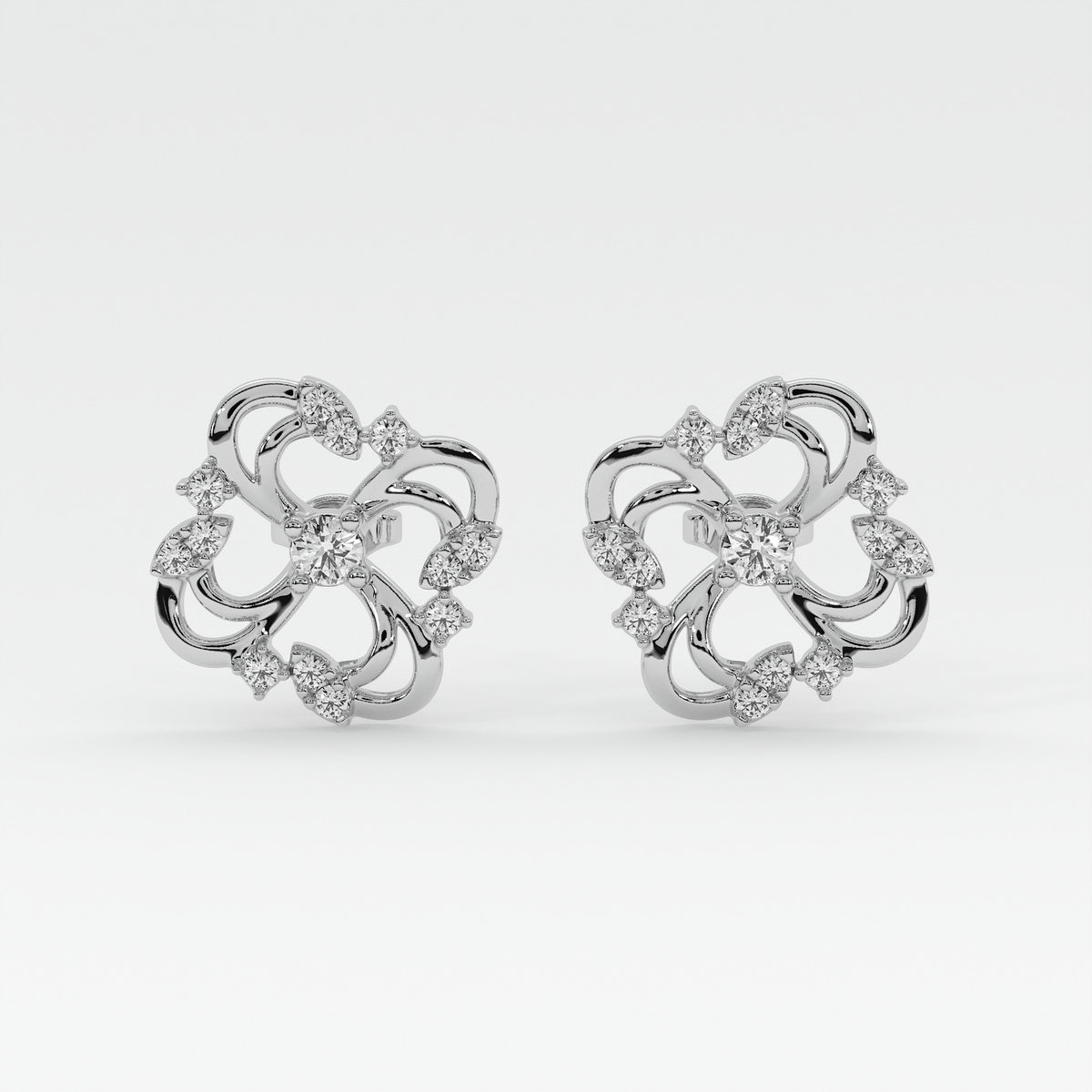Elysian Petal Diamond Earrings