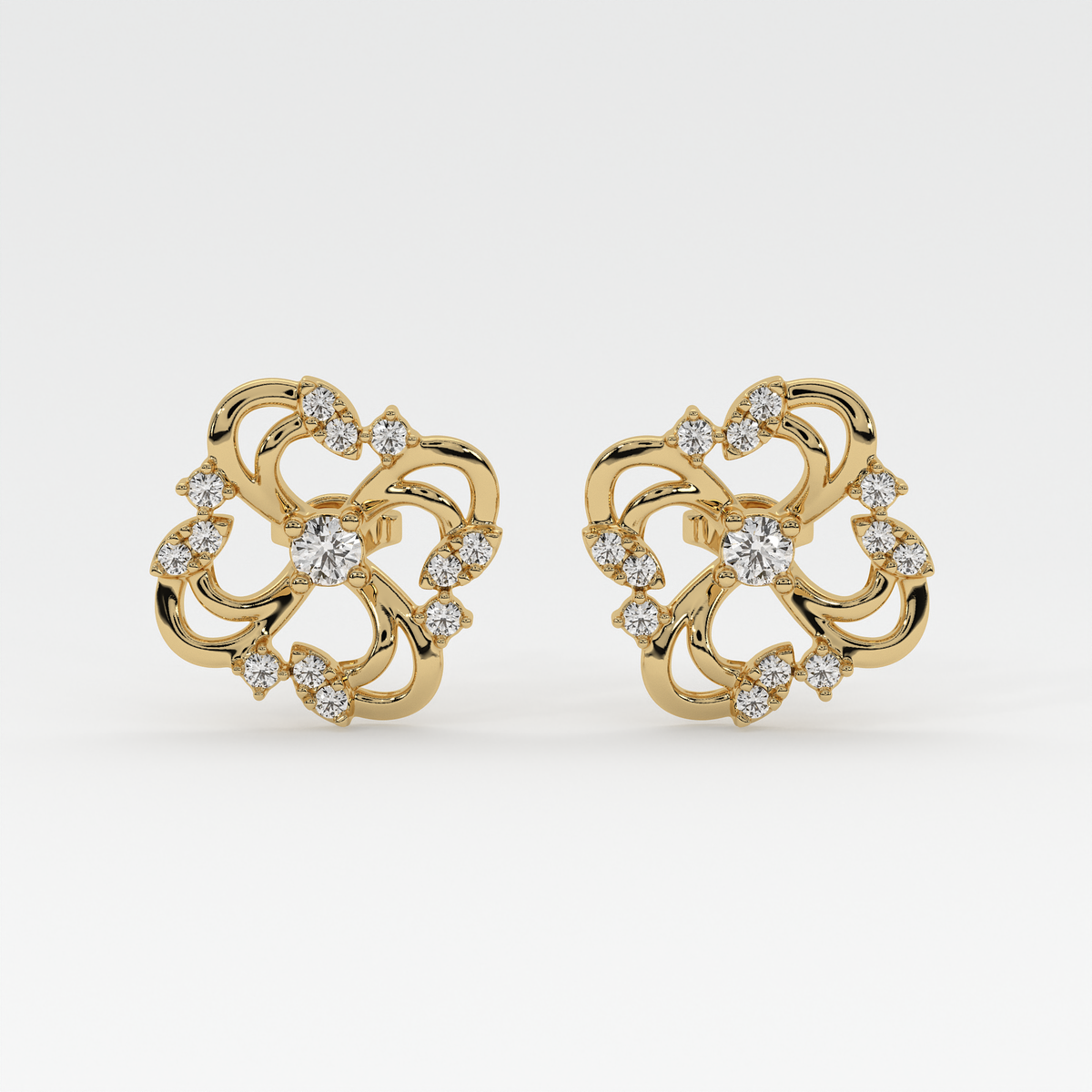 Elysian Petal Diamond Earrings