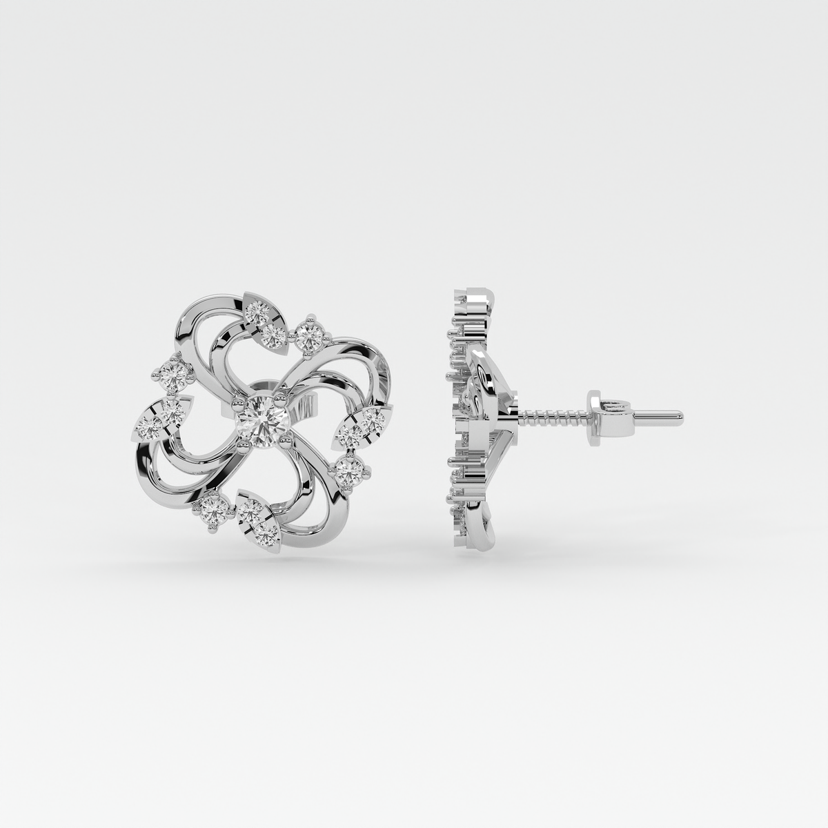 Elysian Petal Diamond Earrings