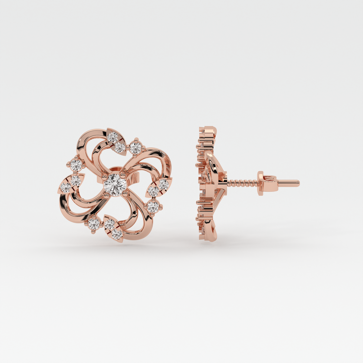 Elysian Petal Diamond Earrings