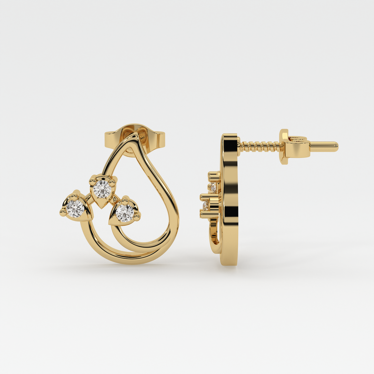 Lustre Curve Studs