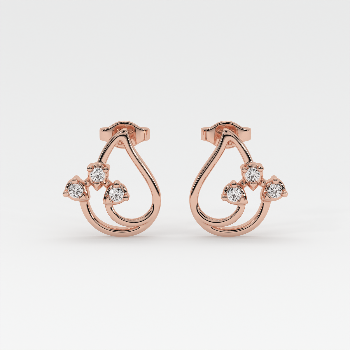 Lustre Curve Studs