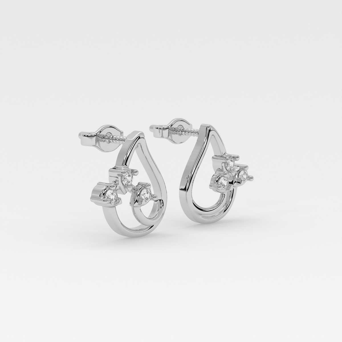 Lustre Curve Studs